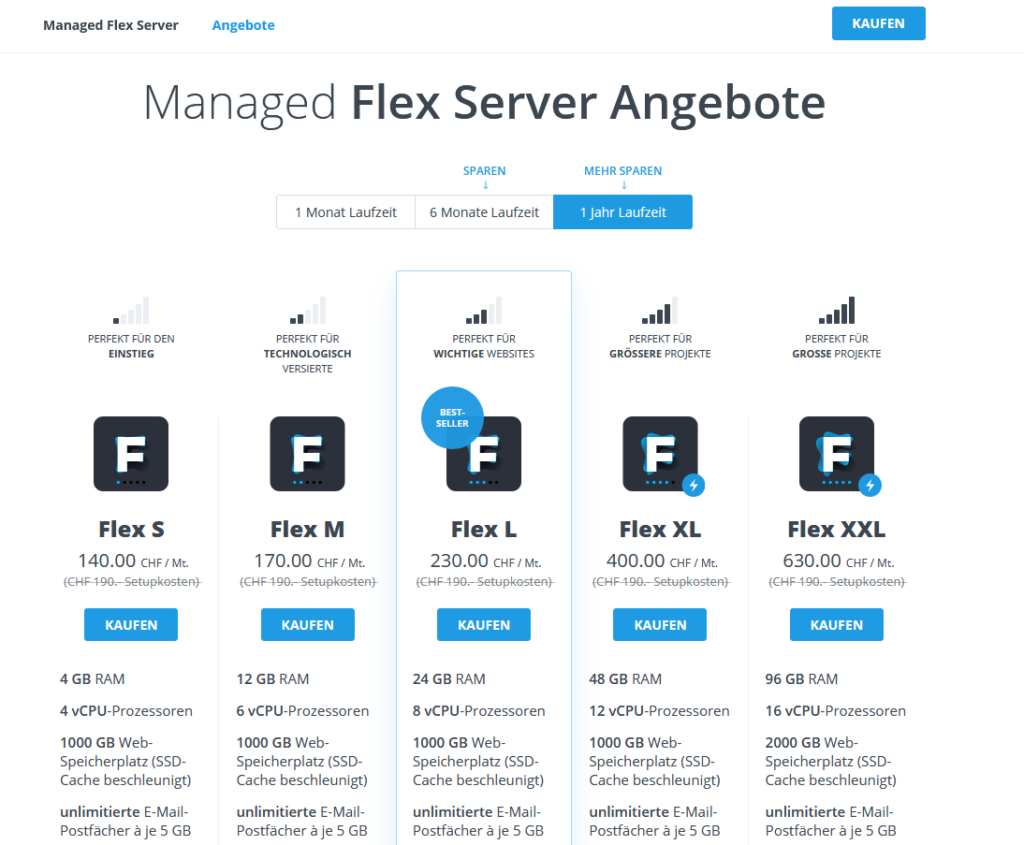 Neue Managed-Flex Angebote